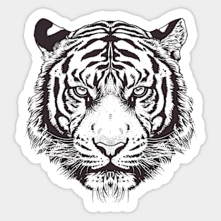 Tiger Head Design Sticker